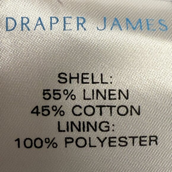 NWOT Women's DRAPER‎ JAMES Striped Linen Blue Apron Midi Dress | Size 12 - Picture 11 of 13